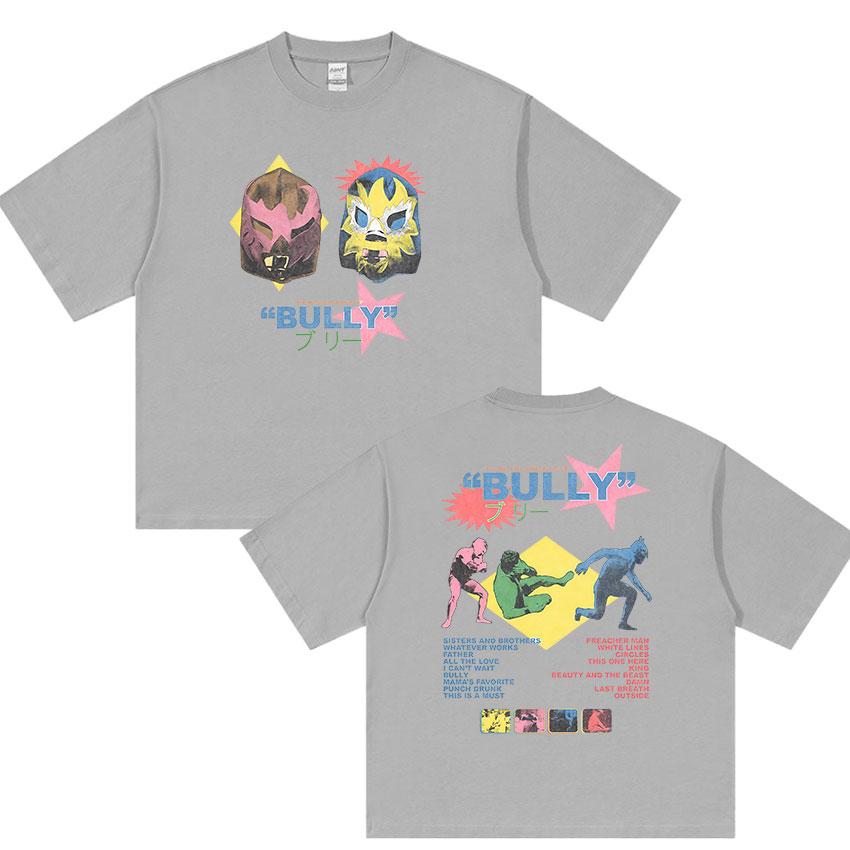 Kanye West Bully Tour Album Merch Tshirts UNISEX Vintage High Quality Cotton YK Tshirt Hip Hop Short Sleeve Top Streetwear