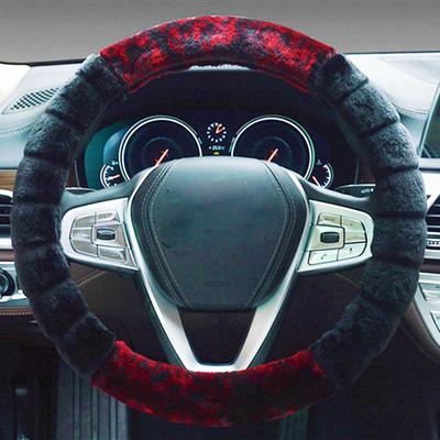 38cm Car Steering Wheel Cover Warm Faux Fur Winter Super Soft Plush Auto Handlebar Protector Cover