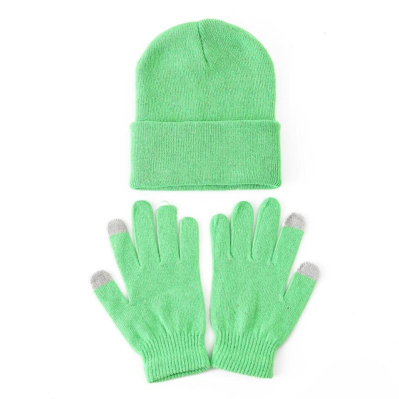 2pcs/Set of Beanie Hat with Gloves,Casual Unisex Pullover Mittens,Suitable for Autumn Winter Warmth,Suitable for Hiking,skiing