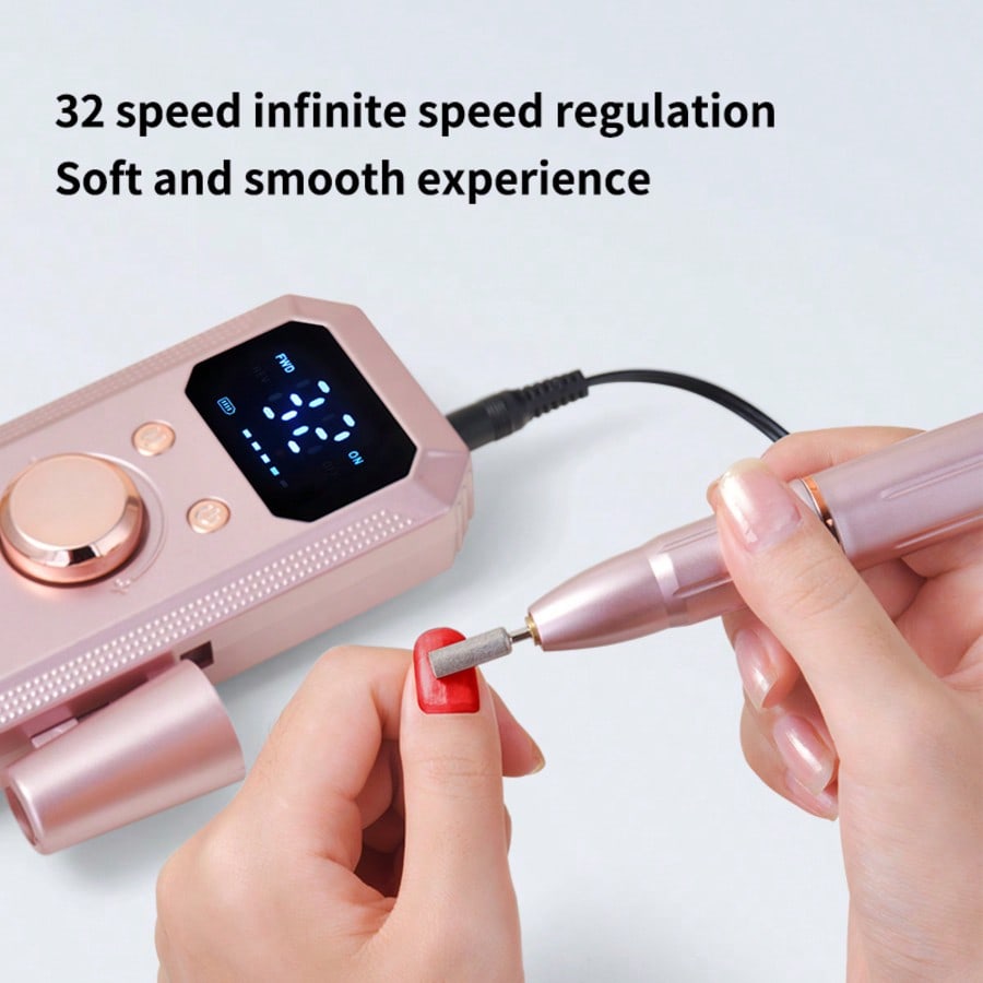 Electric Nail Grinder, Portable USB Rechargeable Nail Care Polisher, Nail Shaping Tool, Professional Manicure Kit For Acrylic & Gel Nails