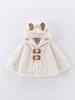 Winter Windproof Fleece-Lined Baby Cape Shawl - Warm Thickened Outing Coat for Newborns and Children