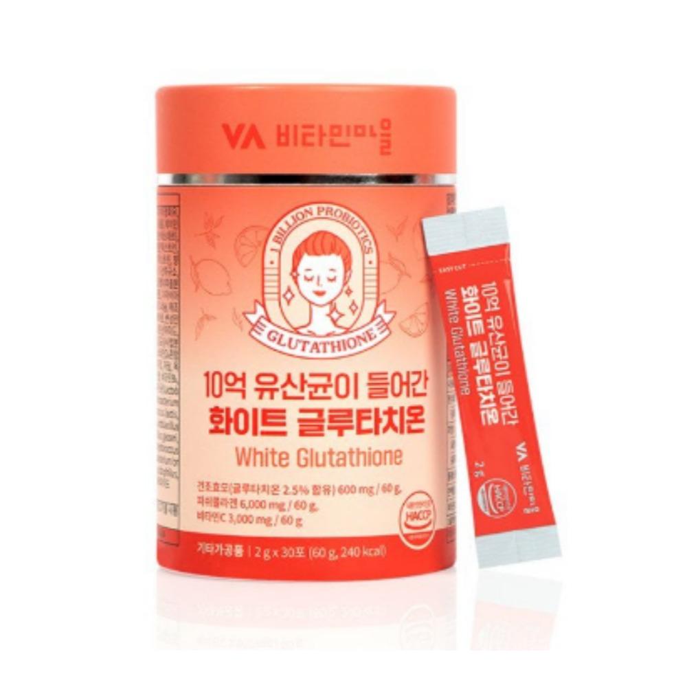 

[Vitamin Village] 10 Billion CFU Probiotics + White Glutathione 30stick 1box (30stick)
