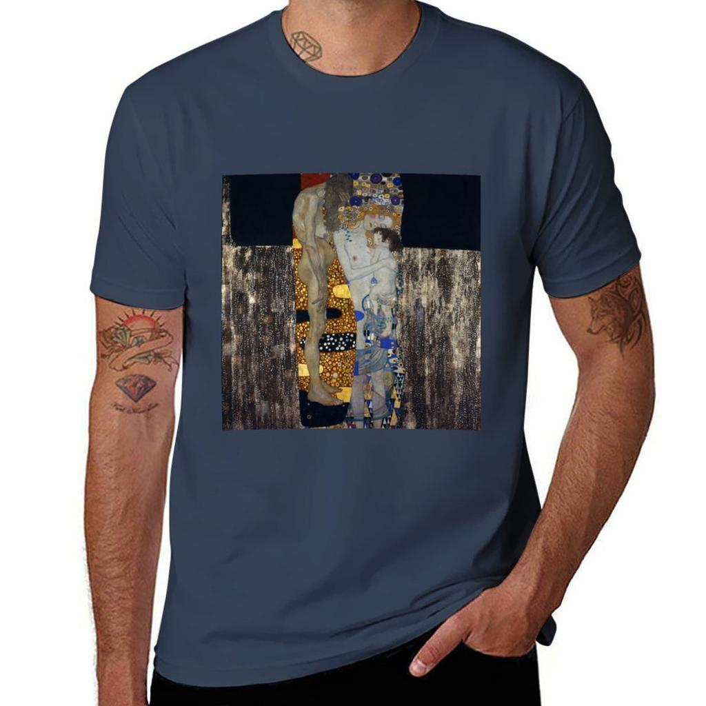 The Three Ages Of Unisex Gustav Klimt Tshirt Christmas Casual Tee Shirt