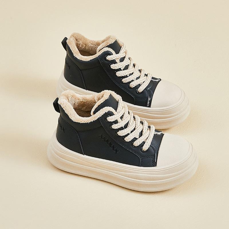 

Women s Winter Warm Snow Boots Non-Slip Chunky Platform Sneakers With Faux Fur Lined Lace-Up Tennis Walking Shoes Comfortable Short Booties for Women 40 чорний