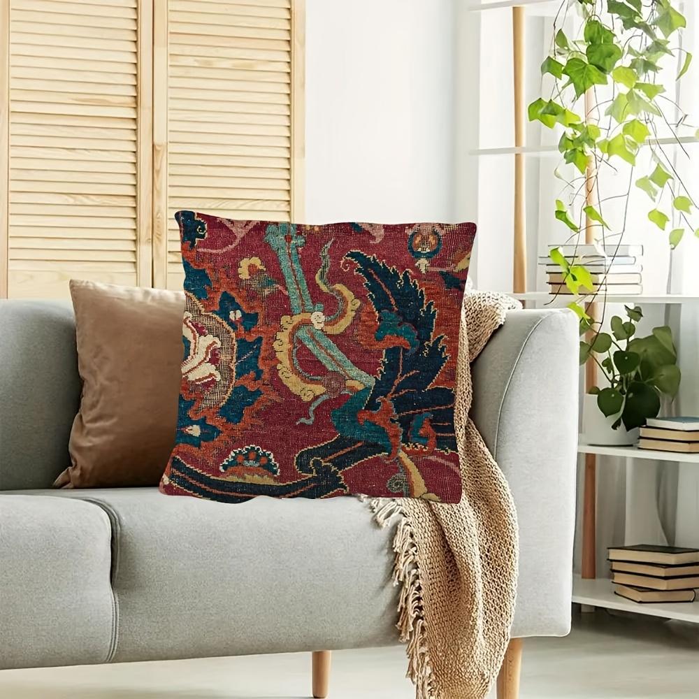 Double Sided Vintage Persian Rug Throw Pillow Cover Boho Turkish Kilim Print Decorative Cushion Case For Couch Home Decor