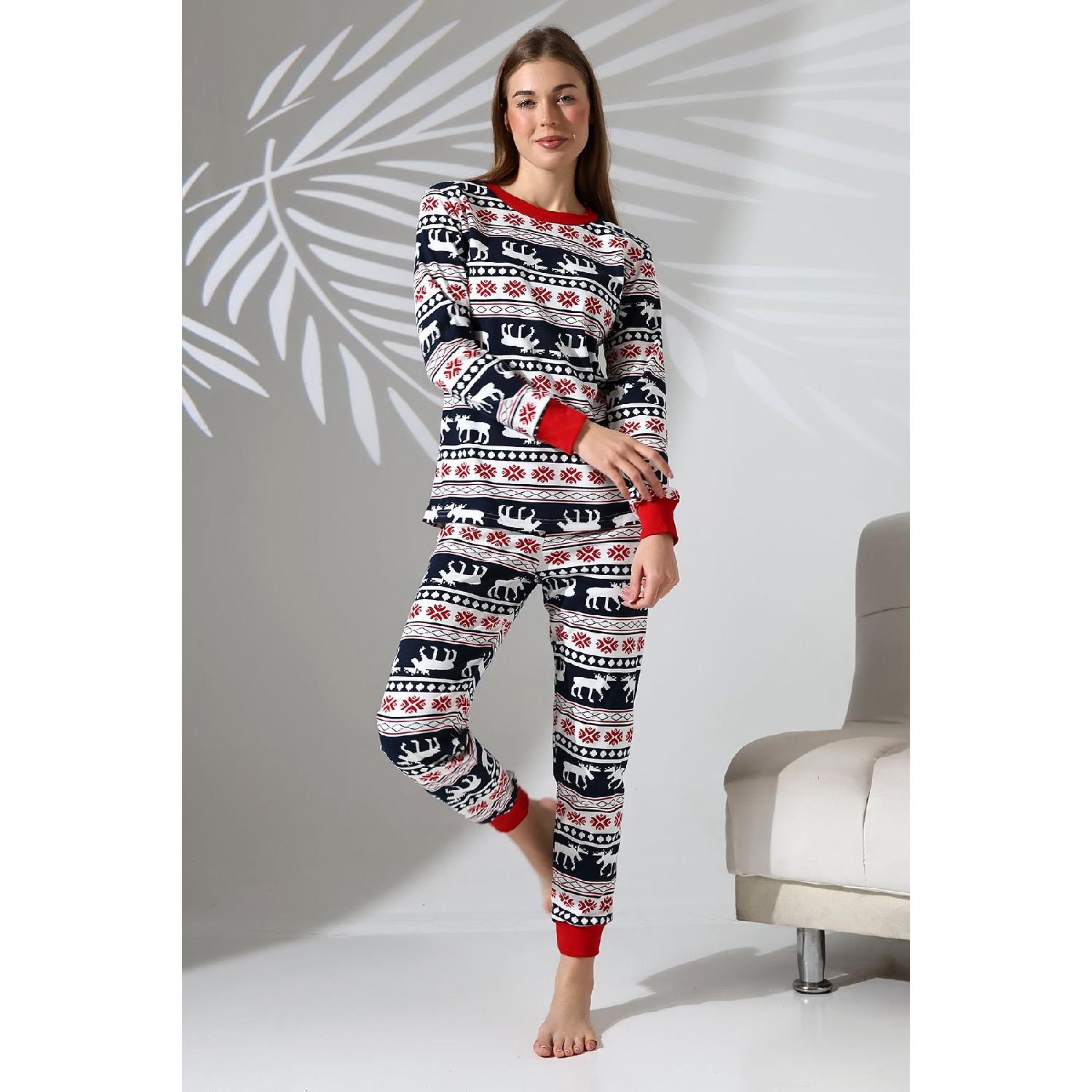 

New Year s Themed Women s Two Pajama Set Vg066 S чистый