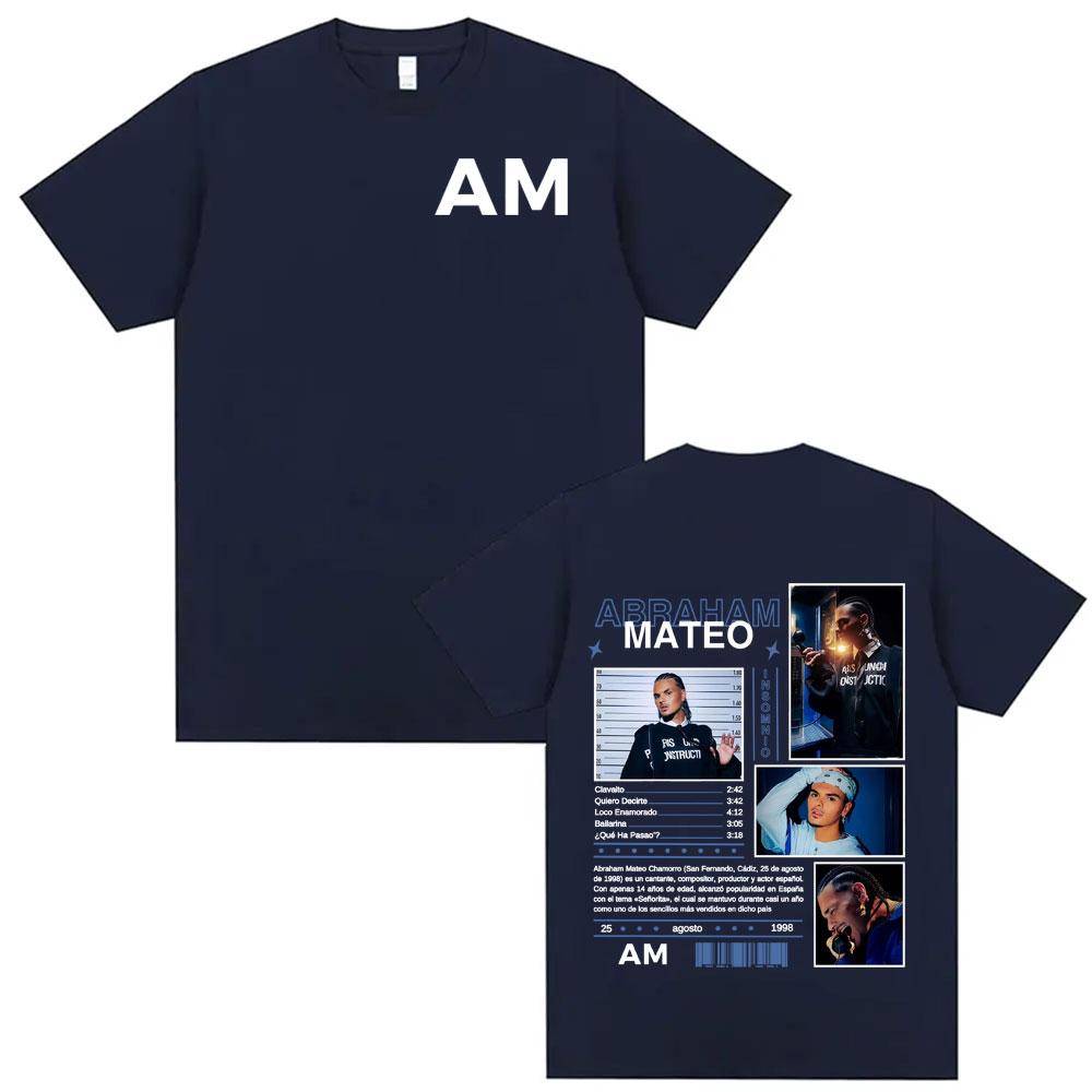 Rapper Abraham Mateo Tour 2025 Graphic Tshirt Unisex Women Clothing Hip Hop High Quality Oversized Tshirts Short Sleeve Tee Shirt
