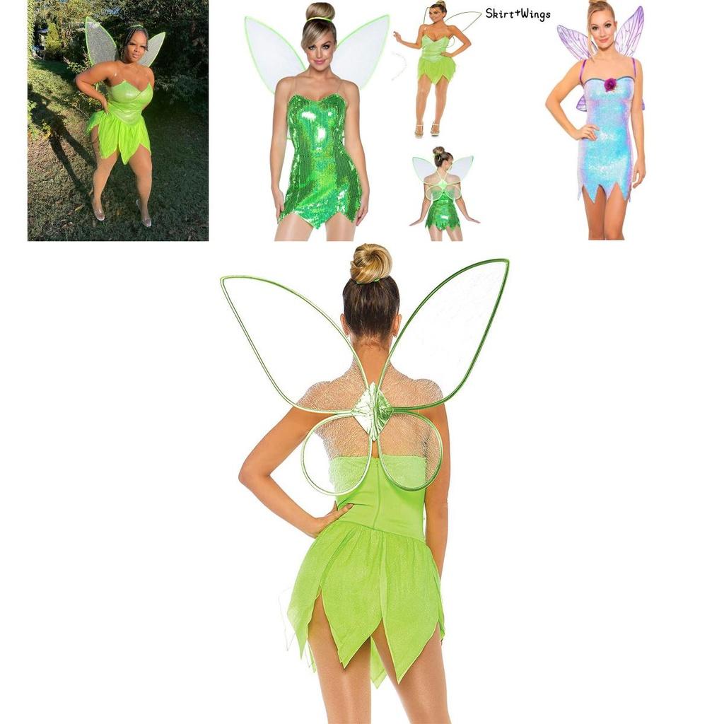 2022 Weihnachten Halloween Kostüm Cosplay Kleid Freche Fee Elfenflügel Outfit
