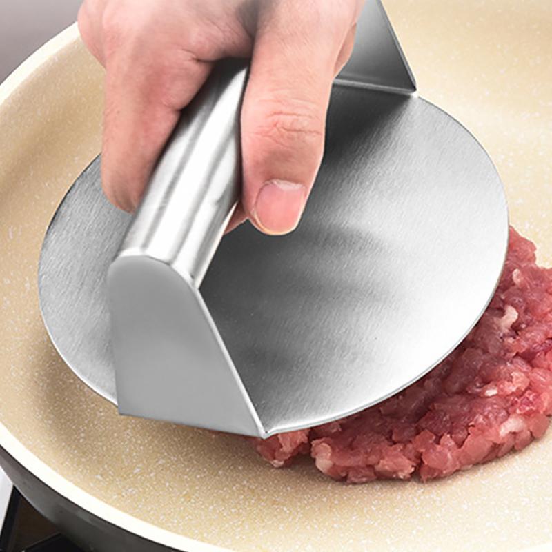 Presă Smash Burger din oțel inoxidabil Chirftețe pentru hamburger Mașină de zdrobire de carne Formă circulară pentru presă de carne pentru delicatese Accesorii de bucătărie