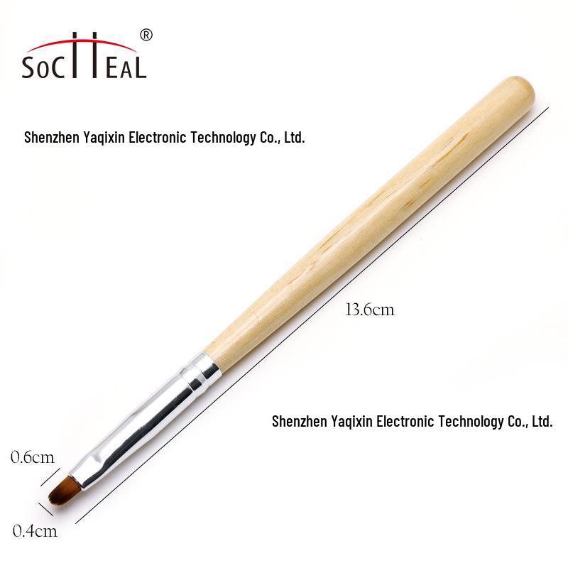 Dřevěná rukojeť Stříbrná tuba Štětec na nehtové umění pro fototerapii