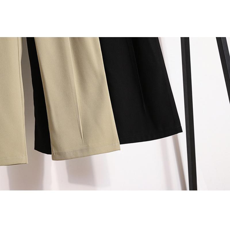 Dimanaf 2024 Plus Size New Long Pants Women Elastic Design Loose High Waist Vintage Solid Loose Casual Basic Trousers Fashion Wide Leg Pants 5XL