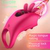 Chiqing Rotating Magic Tongue Vibrating Ring - Men's Rechargeable Variable Frequency Flirting Toy