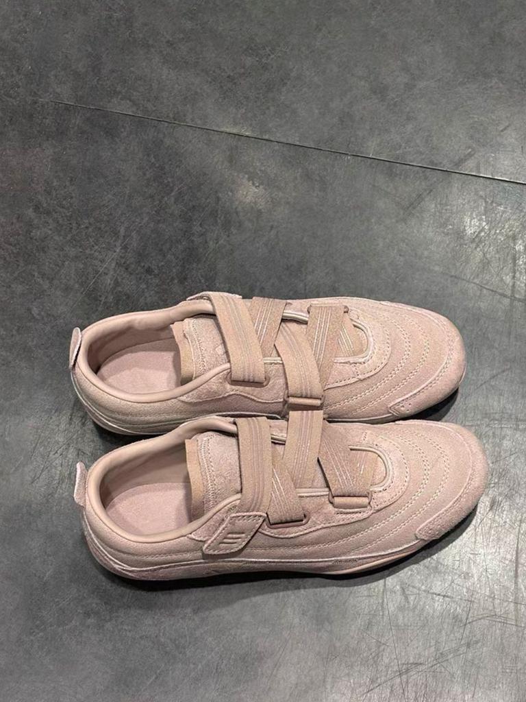 Sheepskin Version~ 3cm Inner Height Increase Velcro Dexun Shoes Women's 2025 New Casual Sports Shoes Ballet Board Shoes