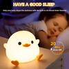 Silicone Duck Night Light - Touch LED Lamp, USB-C Rechargeable, Soft & Cute, Timer 30 Mins, Nightlight for Kids, Bedroom