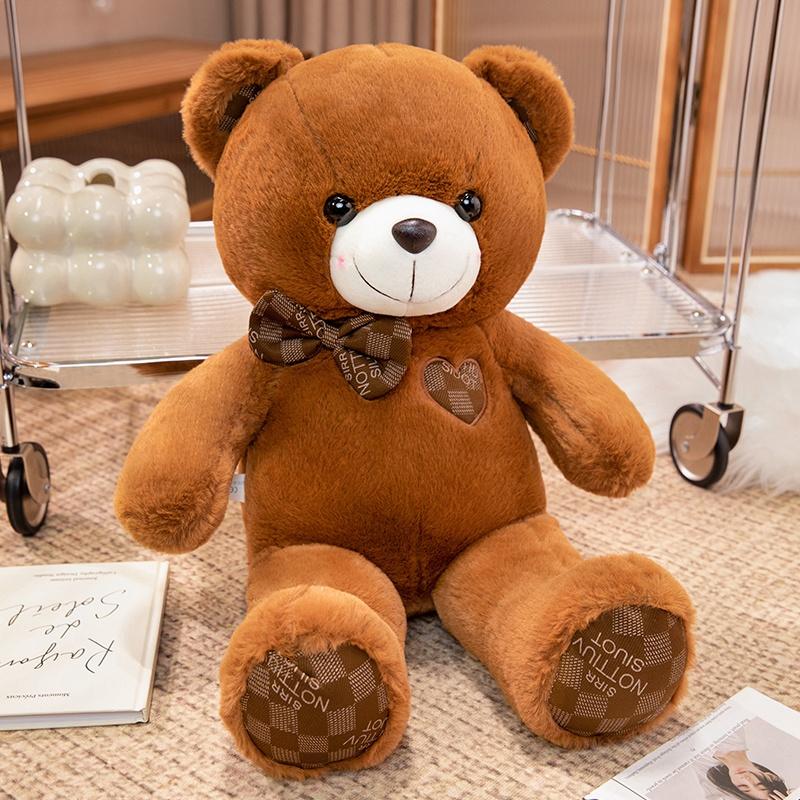 Non-Toxic Nice Kawaii Bowknot Bear Plush Toy Soft Stuffed Animal Bear Plushie Doll Birthday Christmas Gift For Children Kids