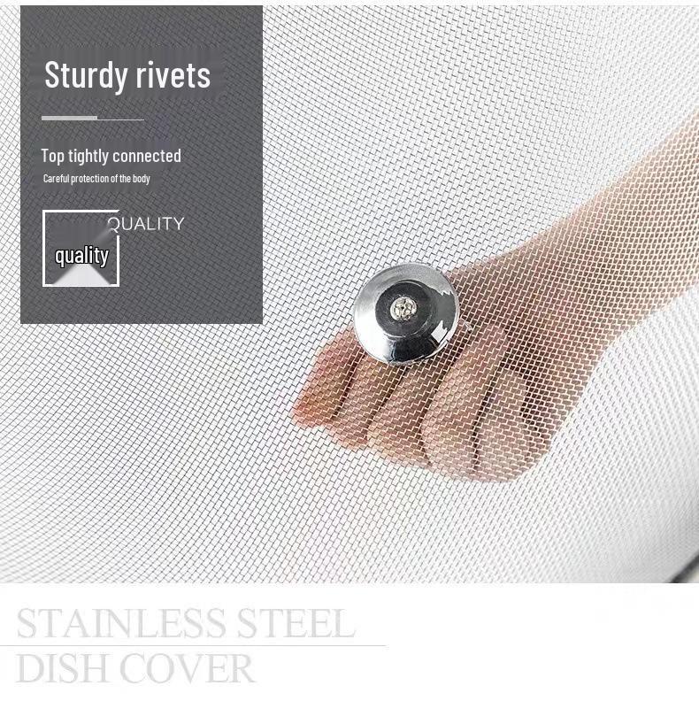 Large Stainless Steel Fly-Proof Dish Cover for Tables