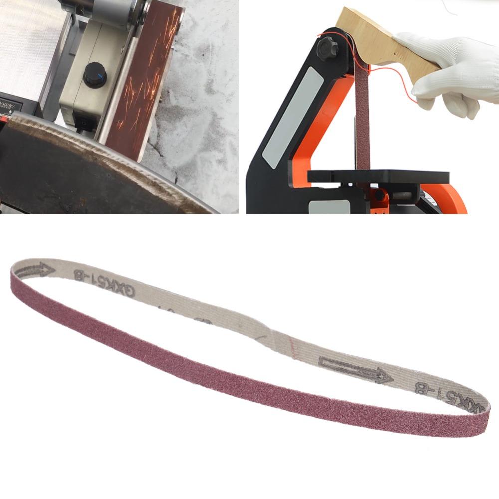 10pcs 533 X 9mm Aluminium Oxide Sandpaper Aluminum Oxide Belt Sander Strap  Woodworking