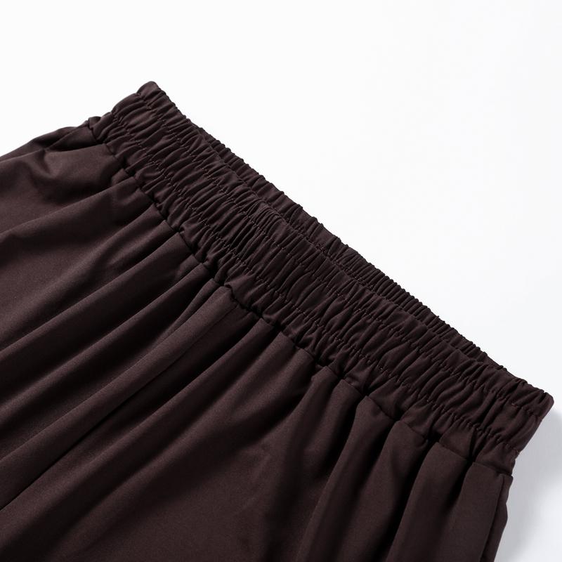 Uformelt Langbuksesett Dame O-hals Kortermet T-skjorte Elastisk Midje Buksesett Vår Sommer Ensfarget Dame Pendlerantrekk