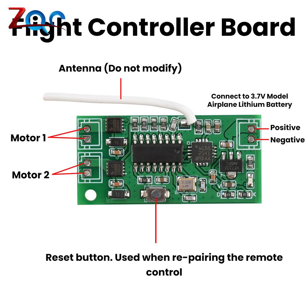 2.4G Dual Motor RC Airplane DIY Kit 3‑5V Differential Control Gyro Flight Control Board for Fixed Wing Glider Drone 100M Remote