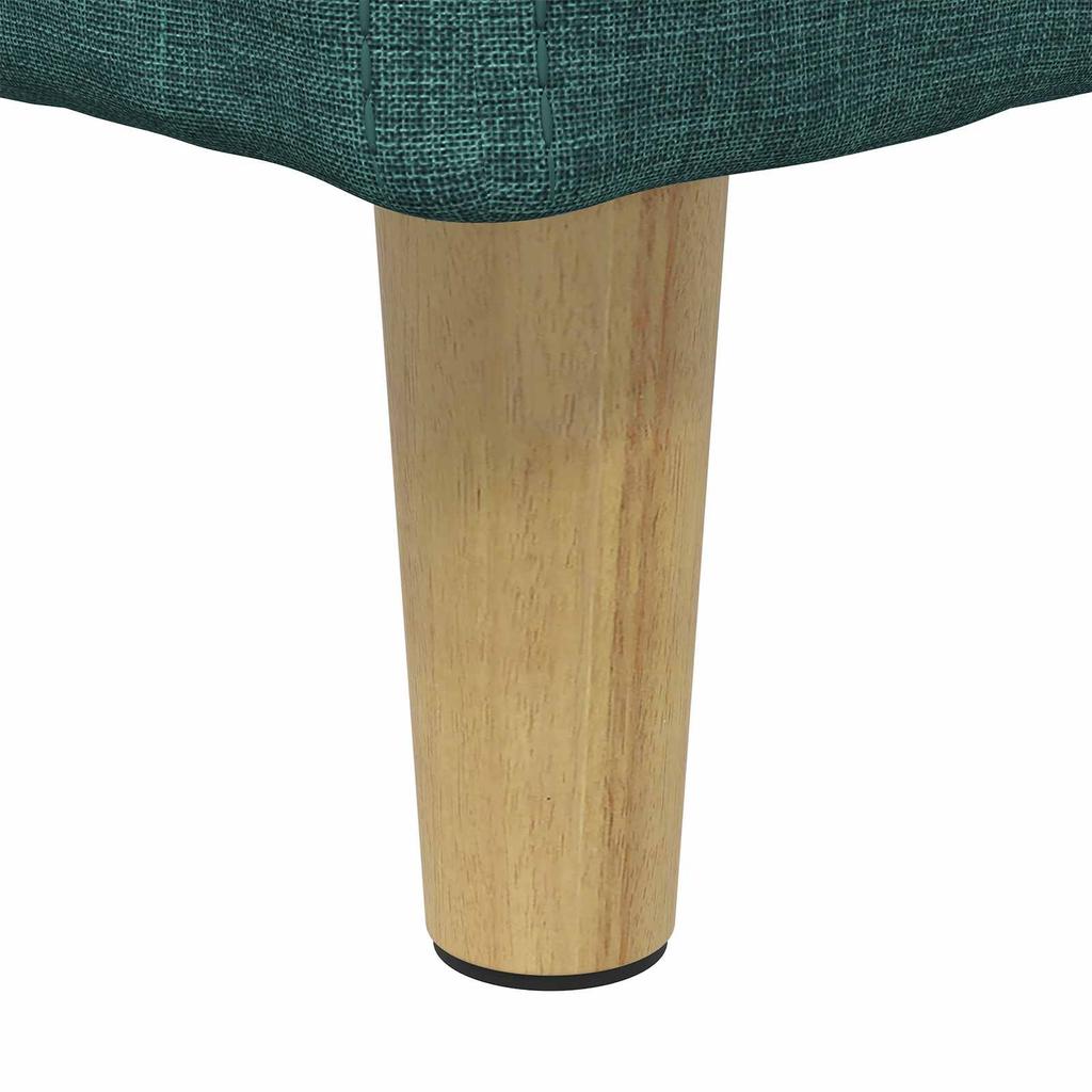 Storage Ottoman In Dark Green 40 X 40 X 45 Cm Fabric