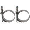 2PCS Stainless Steel Exhaust Clamp Clamp Range 43-49mm Coupler Steel Hose Clamps  1.5" Hose ID
