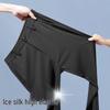 Heren Semi-Elastische Hoge Stretch IJszijde Casual Zomerbroek - Dun, Recht, Los, High-End Pakstijl
