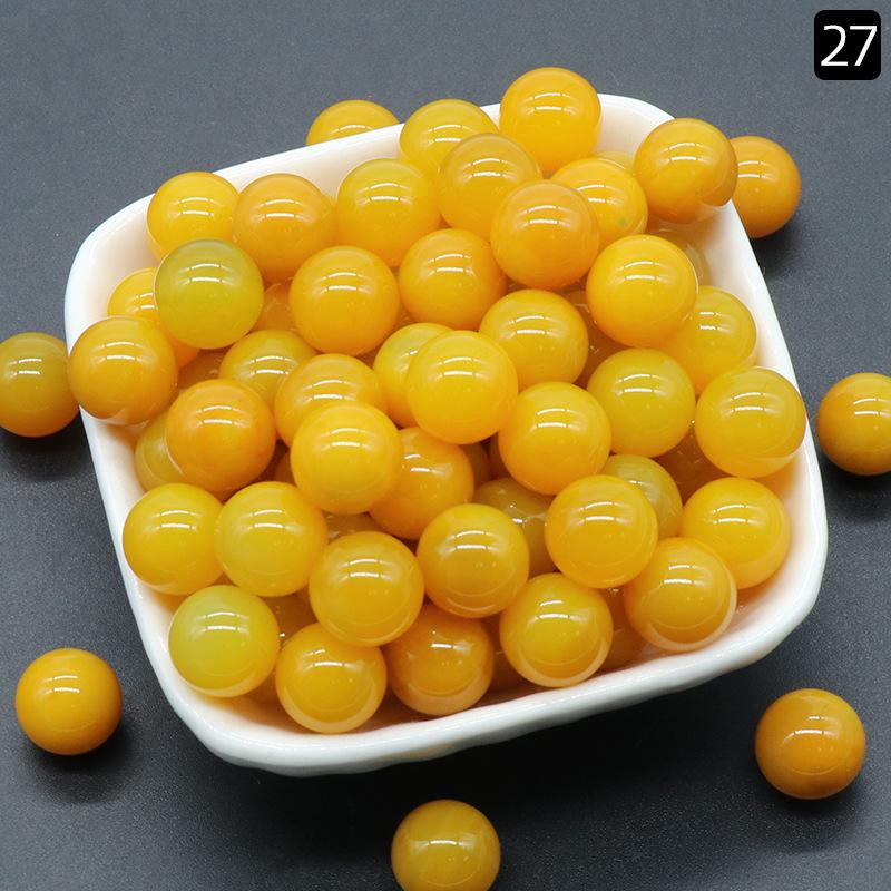 1189-12MM Natural Round Crystal Stone Bead, No Hole, Mini Small Ball for DIY Jewelry and Crafts
