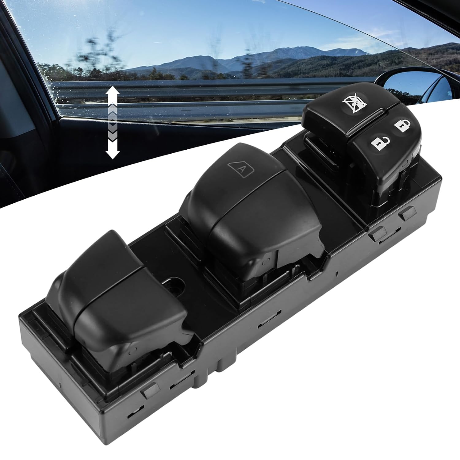 

Power Window Switch Driver Left Front Compatible for Nissan Sentra 2020-2023, Replaces OE 25401-6LA0A - ABS Window Control Master Switch Direct Fit