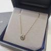 Used STAR JEWELRY K10 HORSESHOE Necklace Emerald