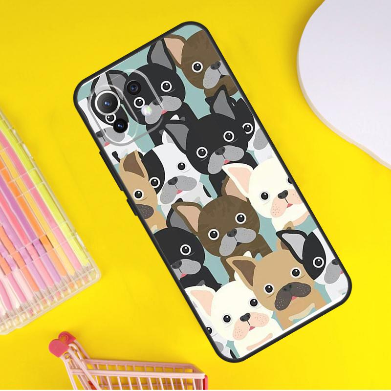 French Bulldog Cover For Xiaomi 14 13 Ultra 11T 12T 13T 14T Pro POCO X7 Pro X3 X5 F3 F5 F6 M6 X6 Pro Case