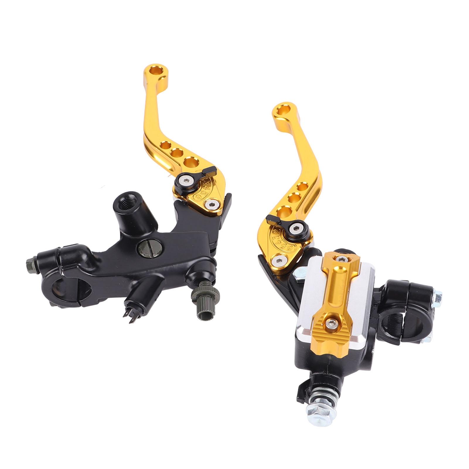 

22mm Motorcycle Brake Clutch Lever Aluminium Alloy Anodized Universal Fit Brake Master Cylinder Lever for Scooters золотий