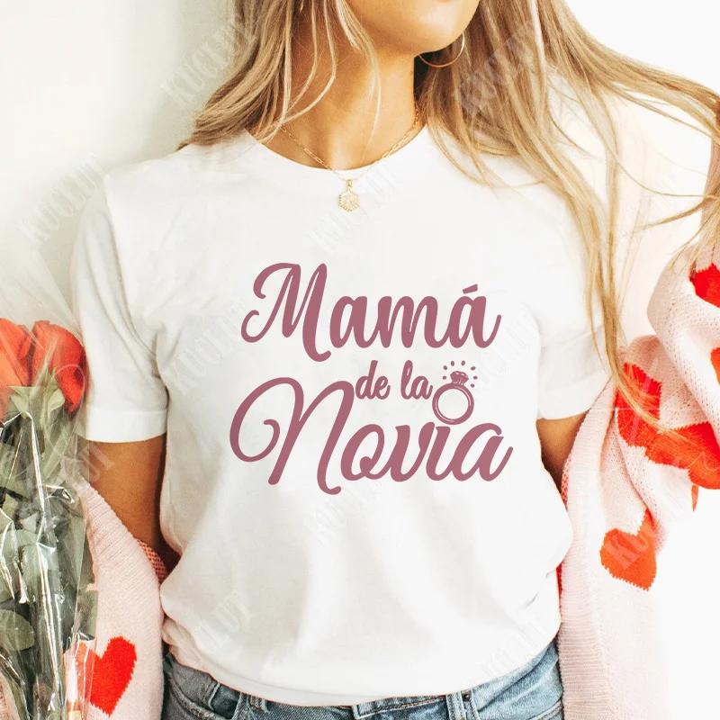 Spanish Team Bride Squad T-shirt Bridesmaid Bachelorette Party Tees for Women Clothing Bridal Shower Wedding Party Short Sleeve