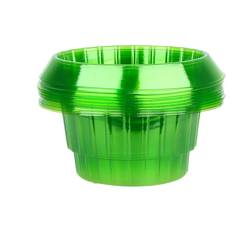 6/12 szt. Osłony ochronne na warzywa Zielone klosze ogrodowe Plastikowe kołnierze ochronne na rośliny do użytku w pomieszczeniach i na zewnątrz