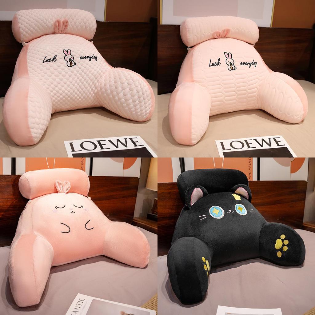 Cartoon Anime Lumbar Pillow With Plush Cover For Bed Couch Support