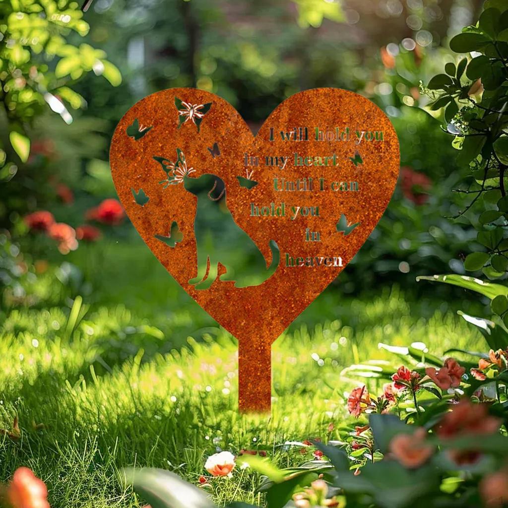 Garten Denkmal Gedenktafel Grabmarker Metall Friedhofsstecker