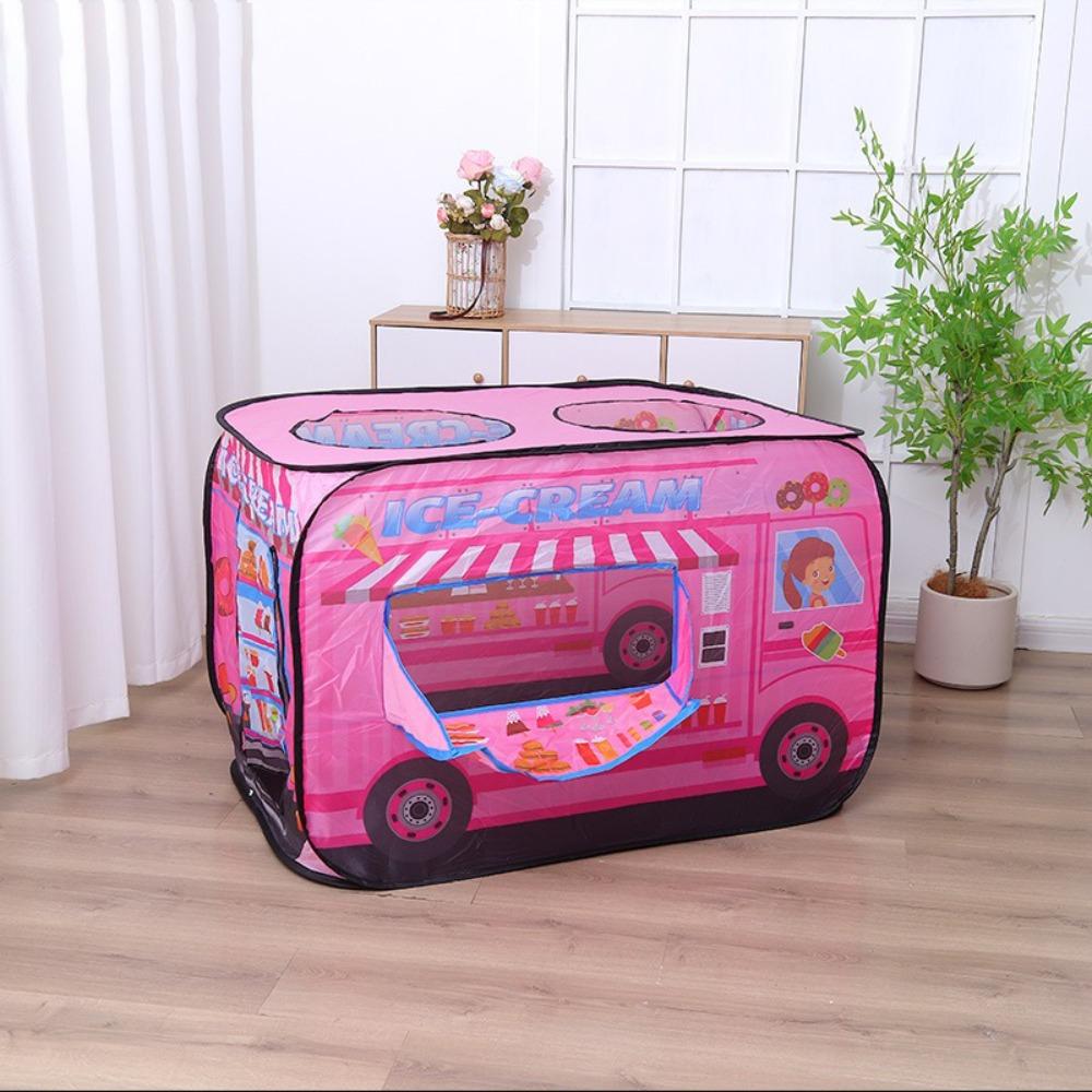 

Foldable Children Play Tent Toys Tents Princess Castle House Kids Ice Cream Tent Indoor Outdoor рожевий