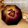 8 Rib Auto Folding Umbrella AS Roma Print Custom Name Text Portable Rain Gear