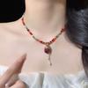 [Eternal Flower Language] Super Immortal and Beautiful Eternal Rose Flower Beaded Necklace Design Unique and Beautiful Clavicle Chain