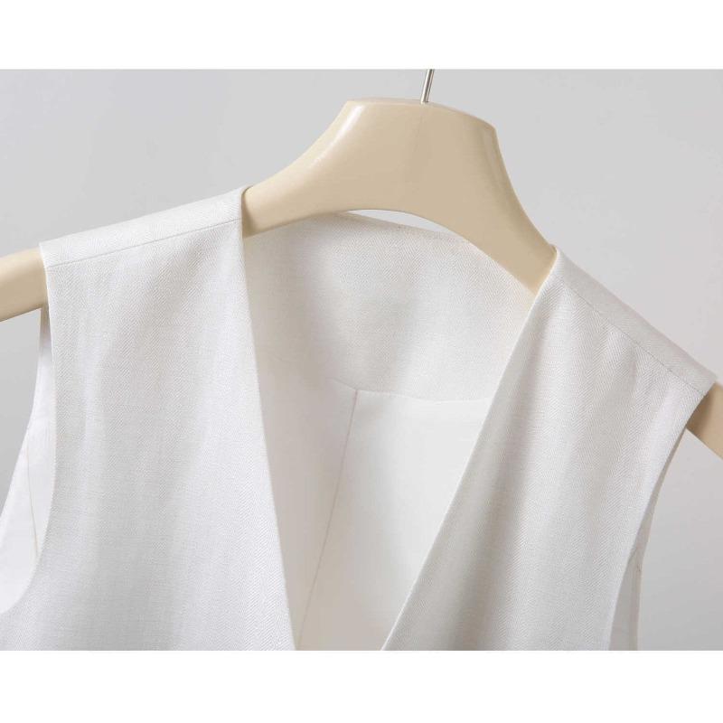 Slim Fit Womens Vest Sleeveless Short Waistcoat Spring Autumn Thin Suit Vest Slimming