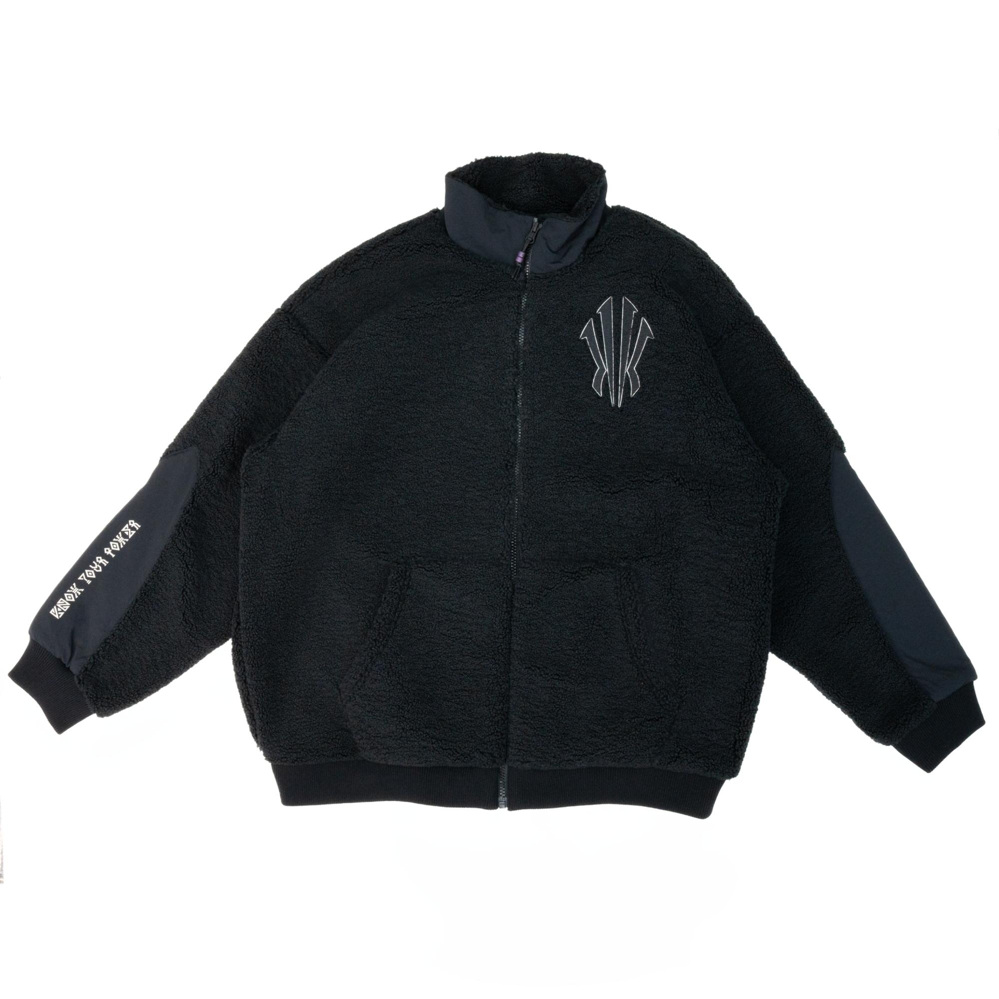 

Anta Kyrie Series Versatile Fashion Loose Plush Knit Jacket Unisex Outerwear Basic-Black 172541707-1 2XL