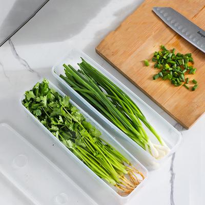 1Pcs Fresh Box Pasta Noodle Plastic Food Preservation Sealed Box Kitchen Supplies Rectangle Scallion Fruits Refrigerator Storage
