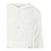 Salvatore Ferragamo Crochet Drop Sleeve Hoodie White