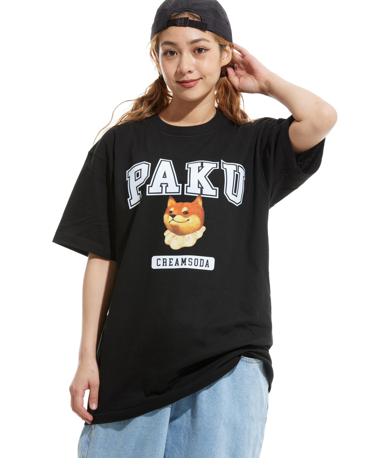 Cream Soda Lab Paku Logo Short Sleeve T-Shirt Black White Xxl