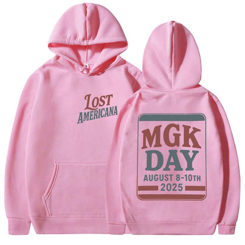 MGK Day Lost Americana Tour 2025 Graphic Print Hoody Men Vintage Aesthetic Long Sleeve Sweatshirt Unisex Fashion Oversized Hoody