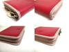 Authentic LOEWE Wine Red Purple Leather Silver H/W Round Zip Coin Purse #a529  Open box