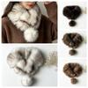 Keep Warm Plush Scarf Coldproof Neck Wrap Soft Neck Warmer  Winter