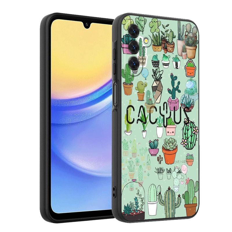 Cactus Pattern Soft Phone Case for Samsung A17 A37 A57 A16 A26 A36 A56 A15 A25 A35 A55 A14 A24 A34 A54 A13 A23 A33 A53 A52 A12