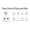 USB Sound Card o Adapter 3.5mm Virtual 7.1 for Headphone Mic