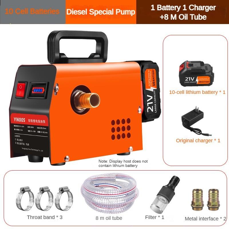 Small Multifunctional Electric Diesel Pump Portable Handheld Diesel Fuel Dispenser  Rechargeable Oil Injection Pump