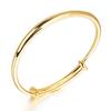 Korean-Style Adjustable Silver Bracelet - Round Belly Design for Women